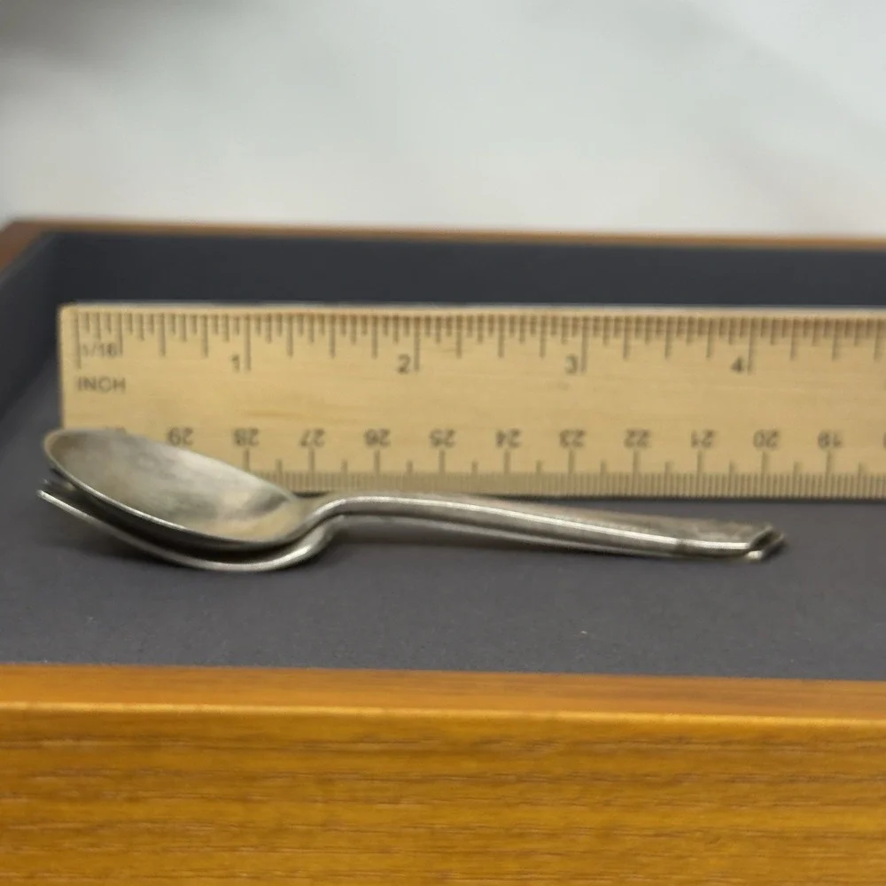 Vintage Antique Stratford Plate Special Toddler / Child Spoon and Fork Set 4